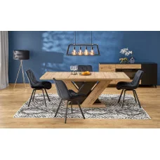 FOLDING TABLE BRANDON 160 - 200/90 CM WOTAN OAK / BLACK